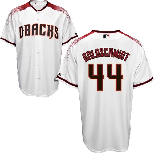 Men's Majestic Arizona Diamondbacks #44 Paul Goldschmidt Authentic White Home Cool Base MLB Jersey