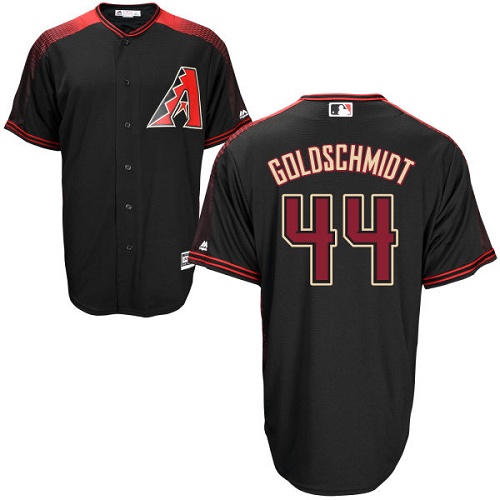 Men's Majestic Arizona Diamondbacks #44 Paul Goldschmidt Authentic Black Alternate Home Cool Base MLB Jersey