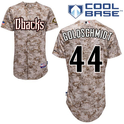 Men's Majestic Arizona Diamondbacks #44 Paul Goldschmidt Replica Camo Cool Base MLB Jersey