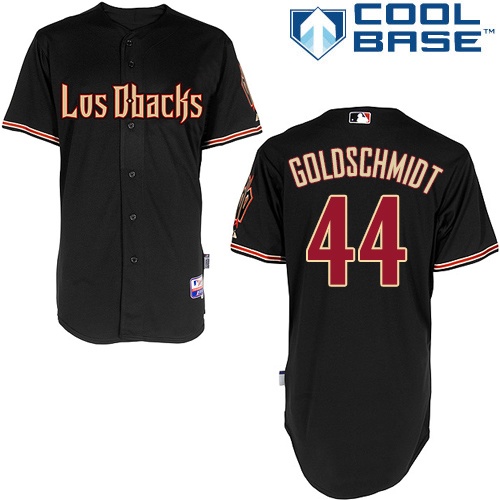 Men's Majestic Arizona Diamondbacks #44 Paul Goldschmidt Replica Black Cool Base MLB Jersey