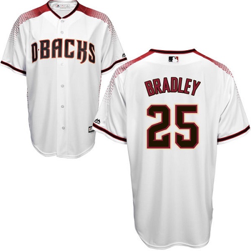 Men's Majestic Arizona Diamondbacks #25 Archie Bradley Replica White Home Cool Base MLB Jersey