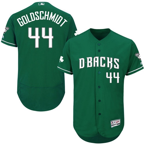 Men's Majestic Arizona Diamondbacks #44 Paul Goldschmidt Green Celtic Flexbase Authentic Collection MLB Jersey