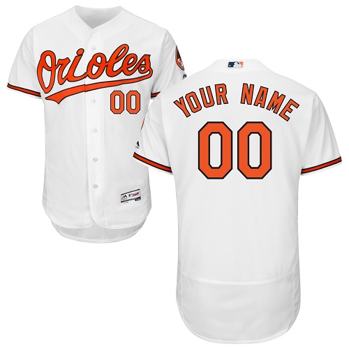 Men's Majestic Baltimore Orioles Customized Authentic White Home Cool Base MLB Jersey