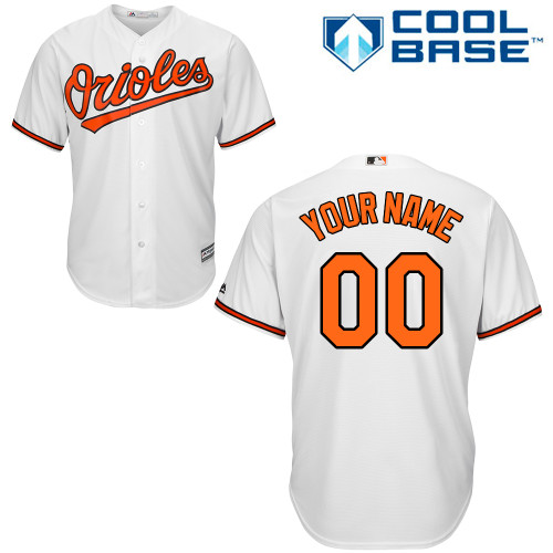 Youth Majestic Baltimore Orioles Customized Authentic White Home Cool Base MLB Jersey