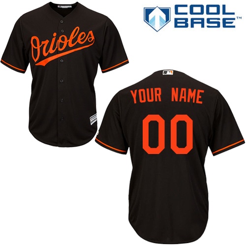 Youth Majestic Baltimore Orioles Customized Authentic Black Alternate Cool Base MLB Jersey