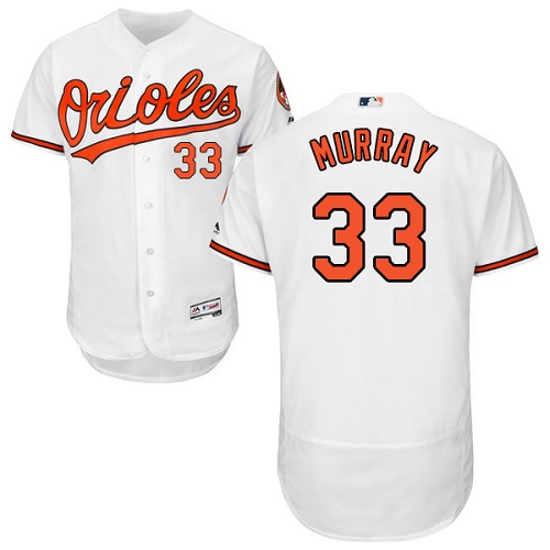 Men's Majestic Baltimore Orioles #33 Eddie Murray Authentic White Home Cool Base MLB Jersey