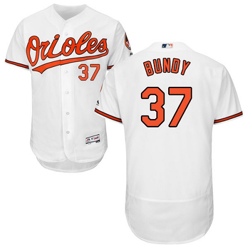 Men's Majestic Baltimore Orioles #37 Dylan Bundy Authentic White Home Cool Base MLB Jersey