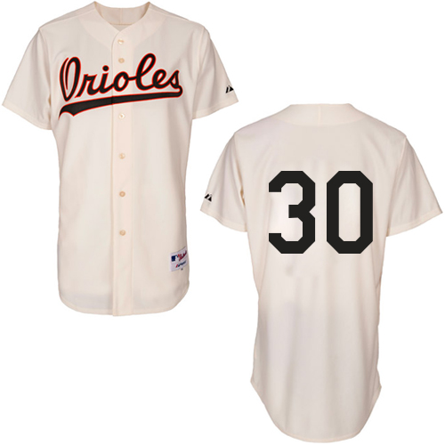 Men's Majestic Baltimore Orioles #30 Chris Tillman Authentic Cream 1954 Turn Back The Clock MLB Jersey