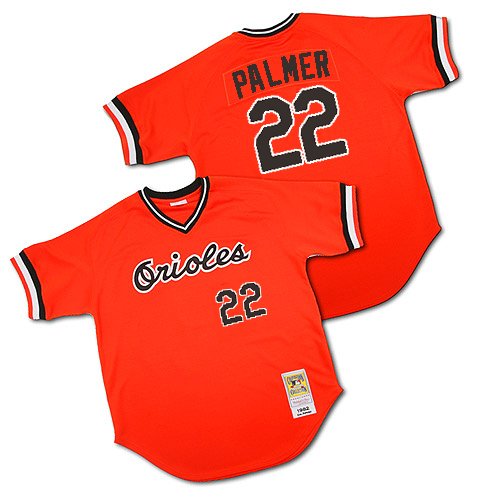 Men's Mitchell and Ness Baltimore Orioles #22 Jim Palmer Authentic Orange 1982 Throwback MLB Jersey