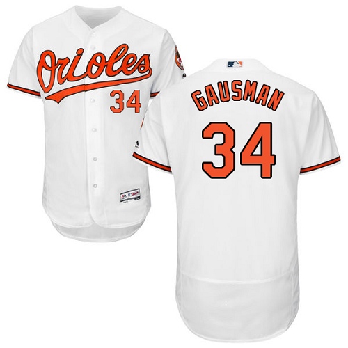 Men's Majestic Baltimore Orioles #39 Kevin Gausman Authentic White Home Cool Base MLB Jersey
