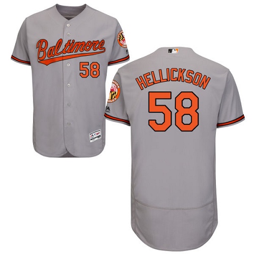 Men's Majestic Baltimore Orioles #58 Jeremy Hellickson Grey Flexbase Authentic Collection MLB Jersey