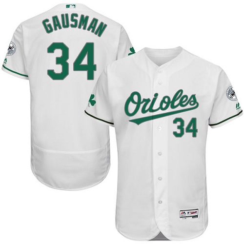 Men's Majestic Baltimore Orioles #39 Kevin Gausman White Celtic Flexbase Authentic Collection MLB Jersey