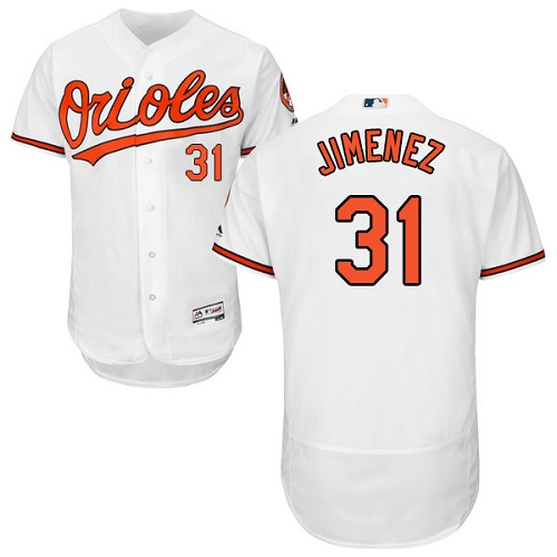Men's Majestic Baltimore Orioles #31 Ubaldo Jimenez Authentic White Home Cool Base MLB Jersey