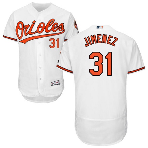 Men's Majestic Baltimore Orioles #31 Ubaldo Jimenez White Flexbase Authentic Collection MLB Jersey