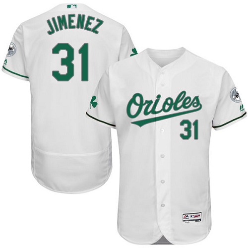 Men's Majestic Baltimore Orioles #31 Ubaldo Jimenez White Celtic Flexbase Authentic Collection MLB Jersey