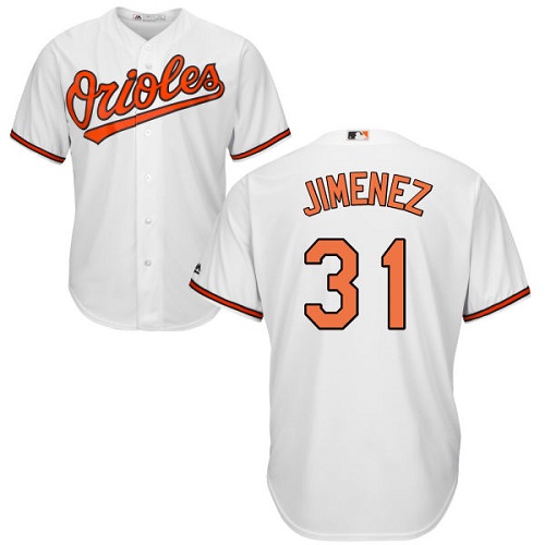 Youth Majestic Baltimore Orioles #31 Ubaldo Jimenez Authentic White Home Cool Base MLB Jersey