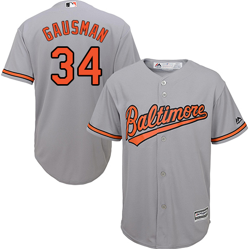 Youth Majestic Baltimore Orioles #39 Kevin Gausman Replica Grey Road Cool Base MLB Jersey
