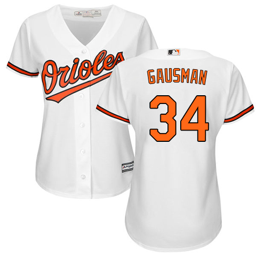 Women's Majestic Baltimore Orioles #39 Kevin Gausman Authentic White Home Cool Base MLB Jersey