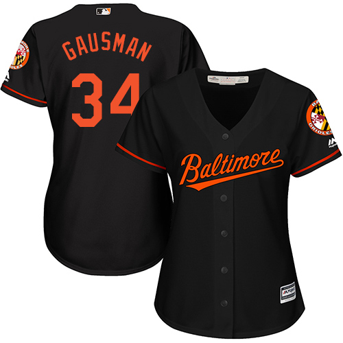 Women's Majestic Baltimore Orioles #39 Kevin Gausman Authentic Black Alternate Cool Base MLB Jersey