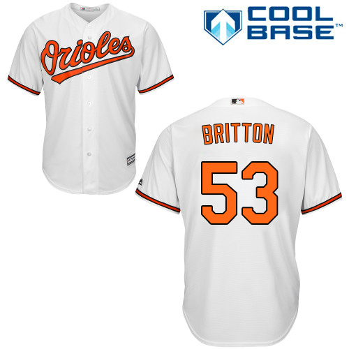 Youth Majestic Baltimore Orioles #53 Zach Britton Authentic White Home Cool Base MLB Jersey
