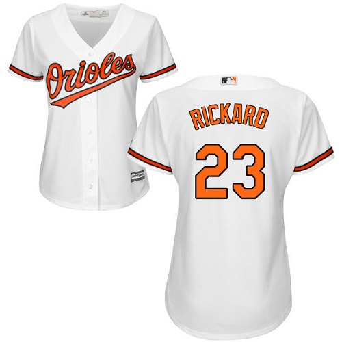 Women's Majestic Baltimore Orioles #23 Joey Rickard Authentic White Home Cool Base MLB Jersey