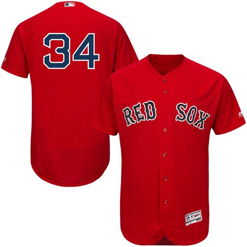 Men's Majestic Boston Red Sox #34 David Ortiz Authentic Red Alternate Home Cool Base MLB Jersey