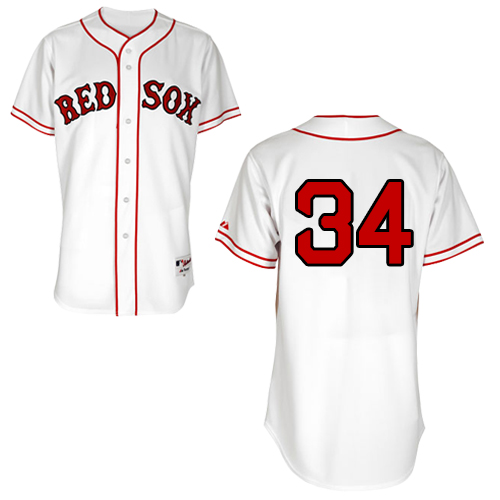 Men's Majestic Boston Red Sox #34 David Ortiz Authentic White 1936 Turn Back The Clock MLB Jersey