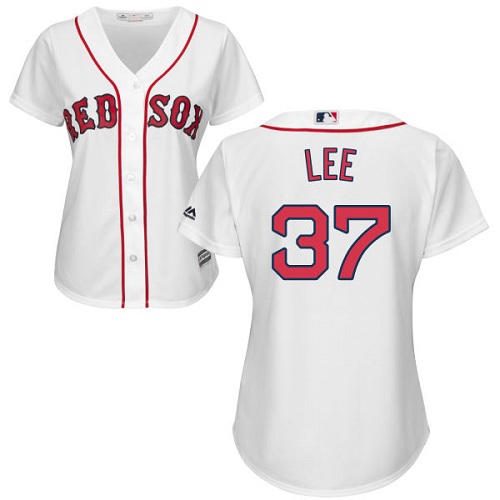 Women's Majestic Boston Red Sox #37 Bill Lee Authentic White Home MLB Jersey