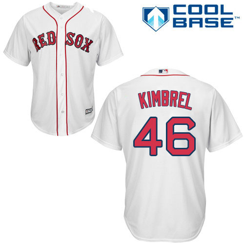 Youth Majestic Boston Red Sox #46 Craig Kimbrel Authentic White Home Cool Base MLB Jersey