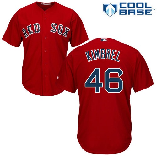 Youth Majestic Boston Red Sox #46 Craig Kimbrel Authentic Red Alternate Home Cool Base MLB Jersey