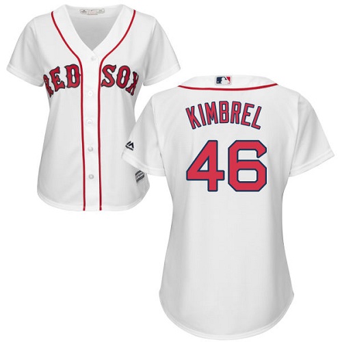 Women's Majestic Boston Red Sox #46 Craig Kimbrel Replica White Home MLB Jersey