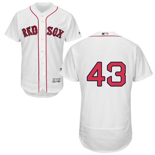 Men's Majestic Boston Red Sox #43 Addison Reed White Flexbase Authentic Collection MLB Jersey