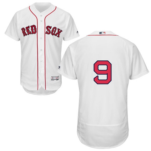 Men's Majestic Boston Red Sox #9 Ted Williams Authentic White Home Cool Base MLB Jersey