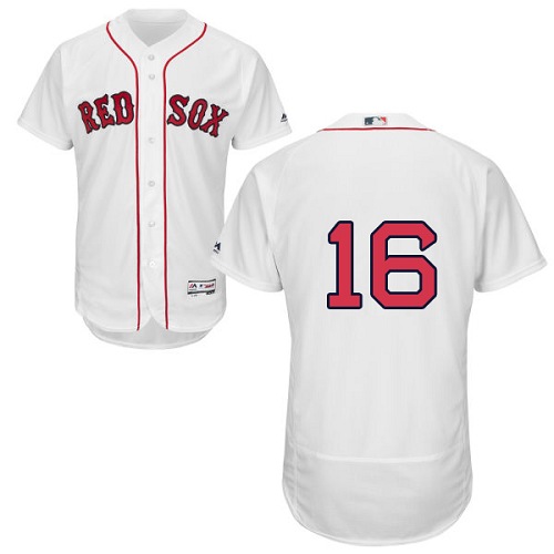 Men's Majestic Boston Red Sox #16 Andrew Benintendi White Flexbase Authentic Collection MLB Jersey