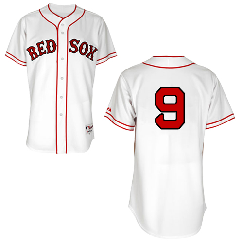 Men's Majestic Boston Red Sox #9 Ted Williams Replica White 1936 Turn Back The Clock MLB Jersey