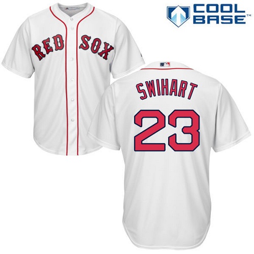 Men's Majestic Boston Red Sox #23 Blake Swihart Replica White Home Cool Base MLB Jersey