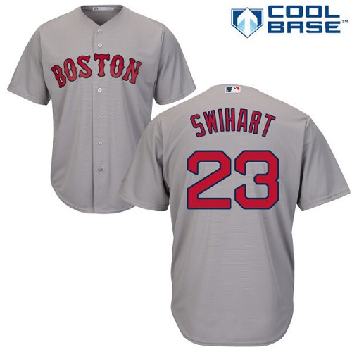 Men's Majestic Boston Red Sox #23 Blake Swihart Replica Grey Road Cool Base MLB Jersey