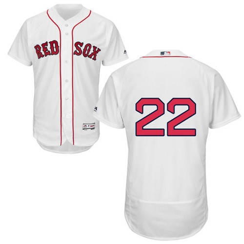 Men's Majestic Boston Red Sox #22 Rick Porcello Authentic White Home Cool Base MLB Jersey
