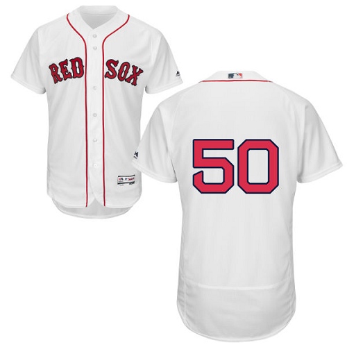 Men's Majestic Boston Red Sox #50 Mookie Betts Authentic White Home Cool Base MLB Jersey