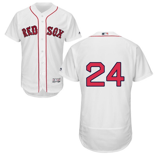 Men's Majestic Boston Red Sox #24 David Price Authentic White Home Cool Base MLB Jersey