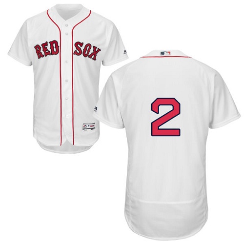 Men's Majestic Boston Red Sox #2 Xander Bogaerts White Flexbase Authentic Collection MLB Jersey