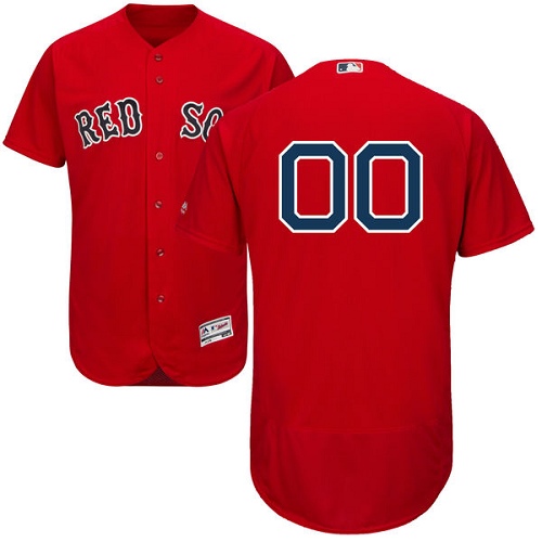 Men's Majestic Boston Red Sox Customized Red Flexbase Authentic Collection MLB Jersey