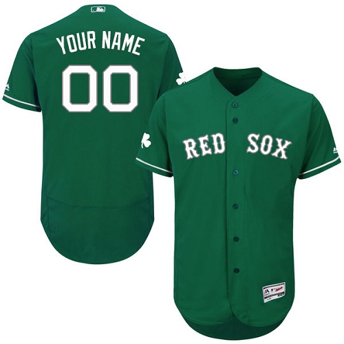 Men's Majestic Boston Red Sox Customized Green Celtic Flexbase Authentic Collection MLB Jersey