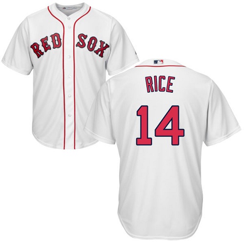 Youth Majestic Boston Red Sox #14 Jim Rice Authentic White Home Cool Base MLB Jersey