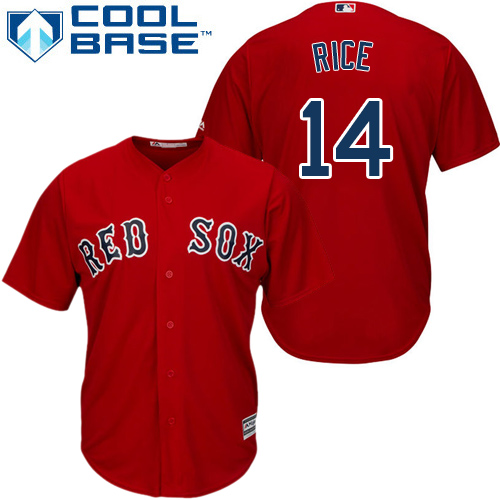 Youth Majestic Boston Red Sox #14 Jim Rice Authentic Red Alternate Home Cool Base MLB Jersey