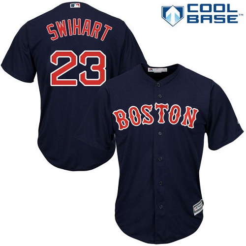 Youth Majestic Boston Red Sox #23 Blake Swihart Authentic Navy Blue Alternate Road Cool Base MLB Jersey
