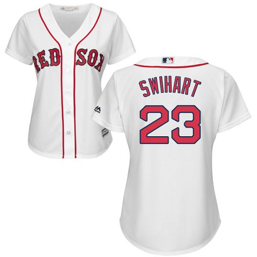 Women's Majestic Boston Red Sox #23 Blake Swihart Replica White Home MLB Jersey