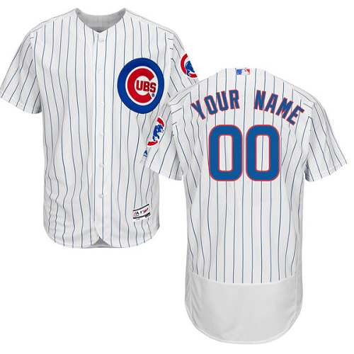 Men's Majestic Chicago Cubs Customized Authentic White Home Cool Base MLB Jersey