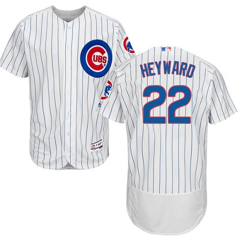 Men's Majestic Chicago Cubs #22 Jason Heyward Authentic White Home Cool Base MLB Jersey