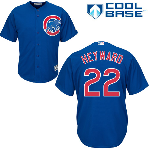 Men's Majestic Chicago Cubs #22 Jason Heyward Replica Royal Blue Alternate Cool Base MLB Jersey